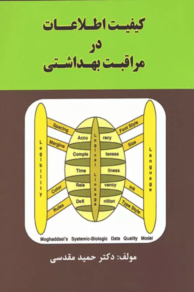 کتاب کیفیت اطلاعات در مراقبت بهداشتی  نویسنده: دکتر حمید مقدسی 